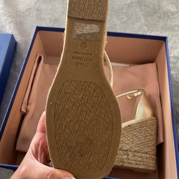 Stuart Weitzman Gold Wedges